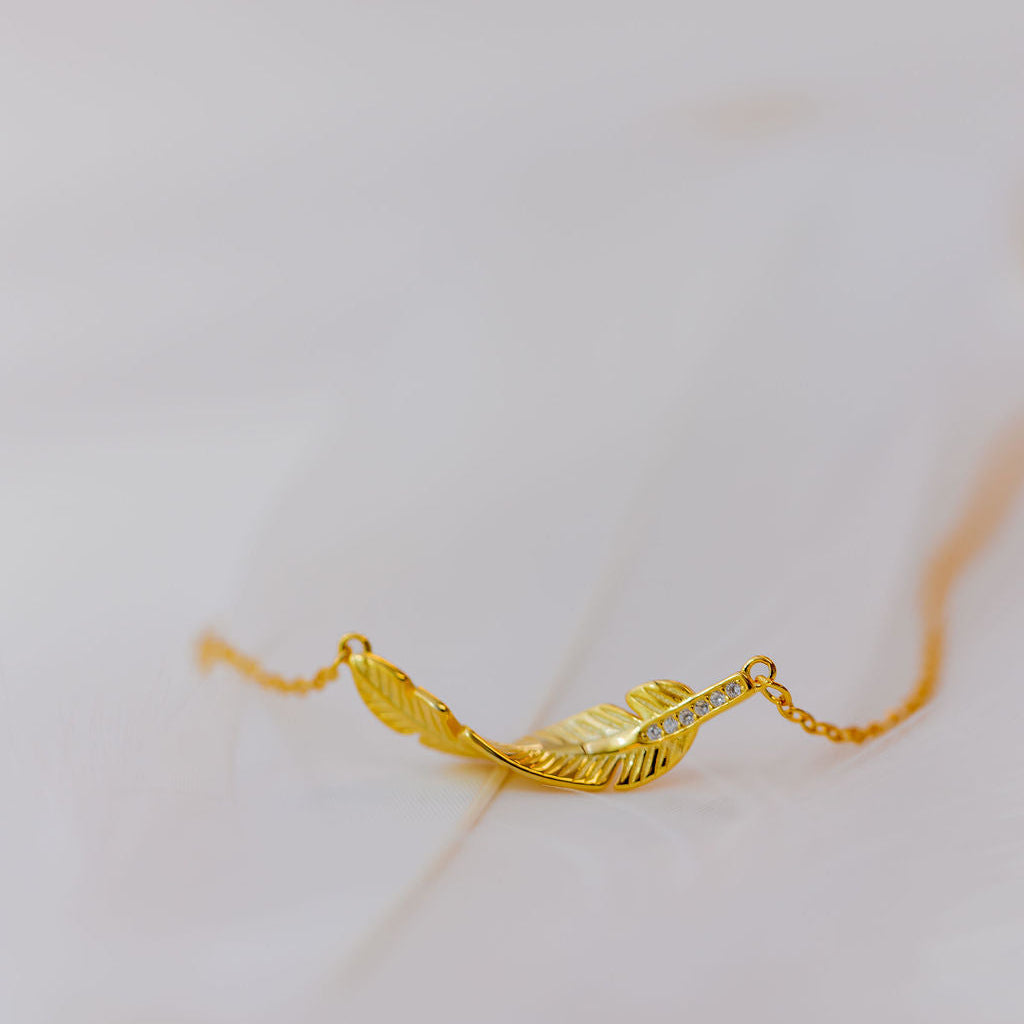 I Am Light as a Feather Sterling Silver Necklace - HARMA