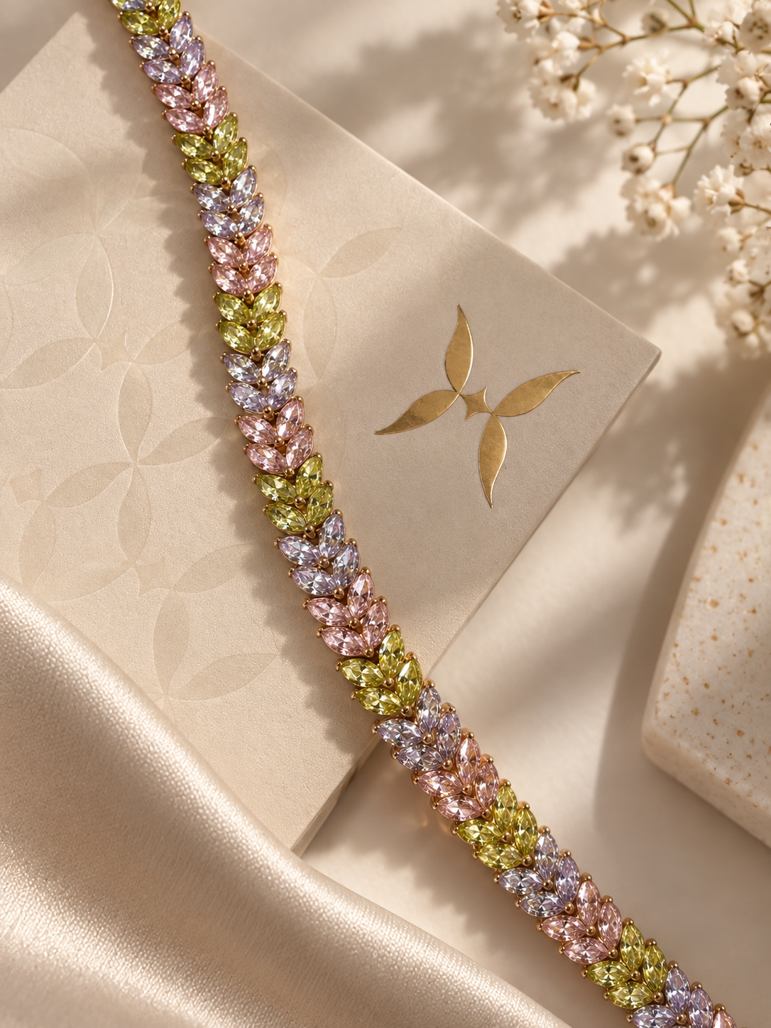Pastel Garden Marquise Tennis Bracelet