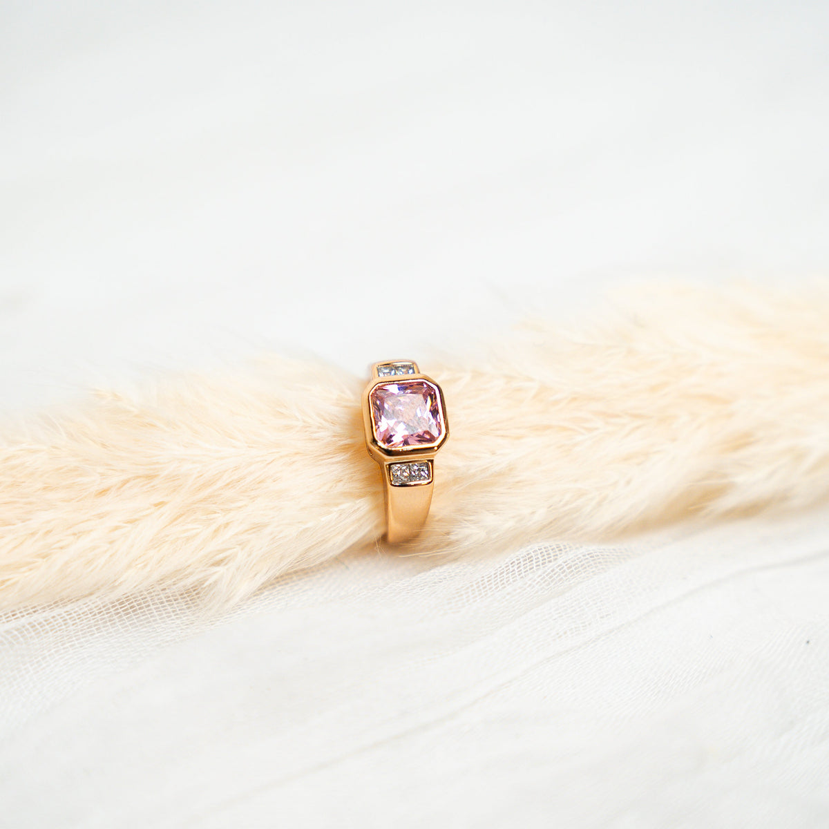 I Am Fearlessly Me PINK Zirconia Ring - HARMA