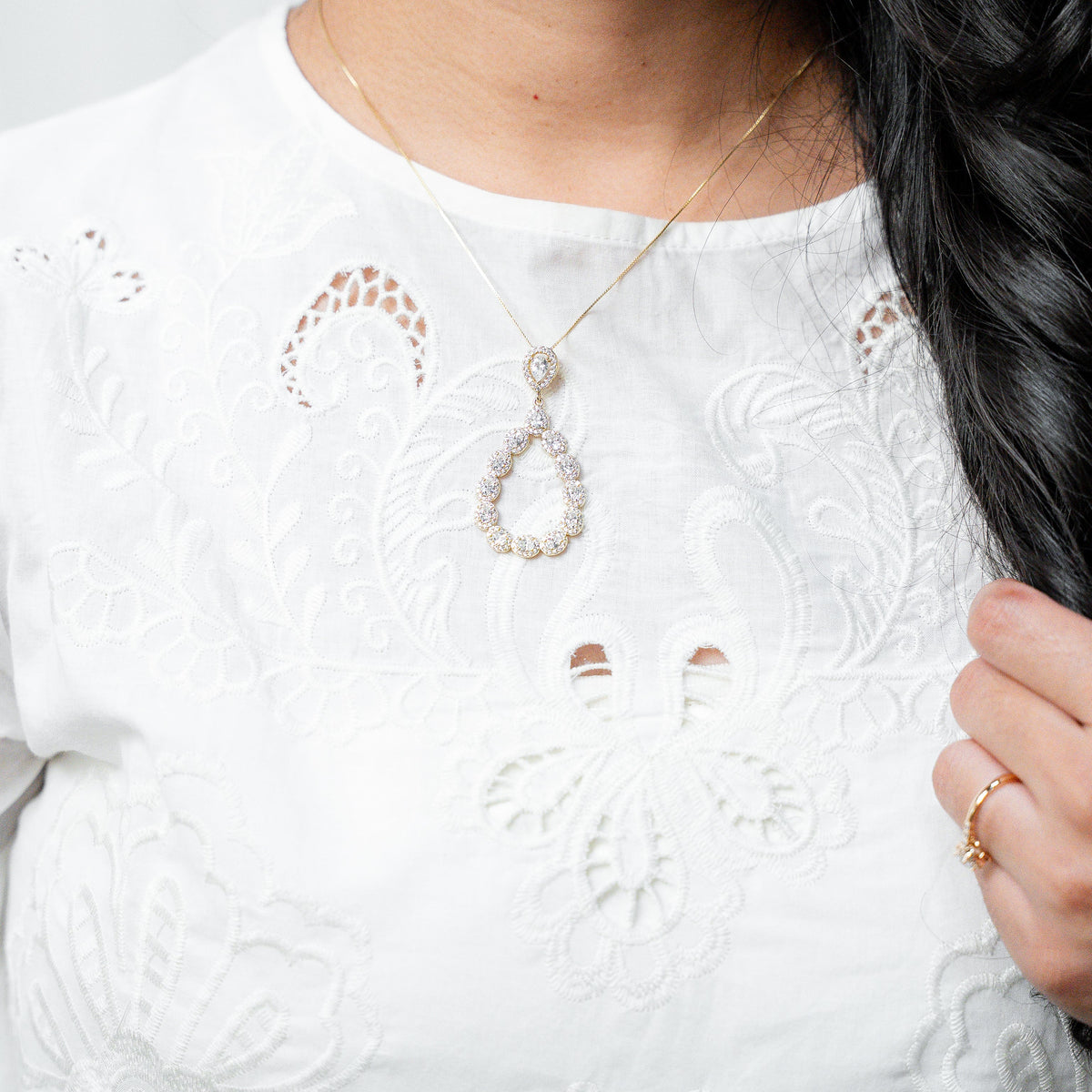 I Shine Bright Zirconia Drop Necklace - HARMA
