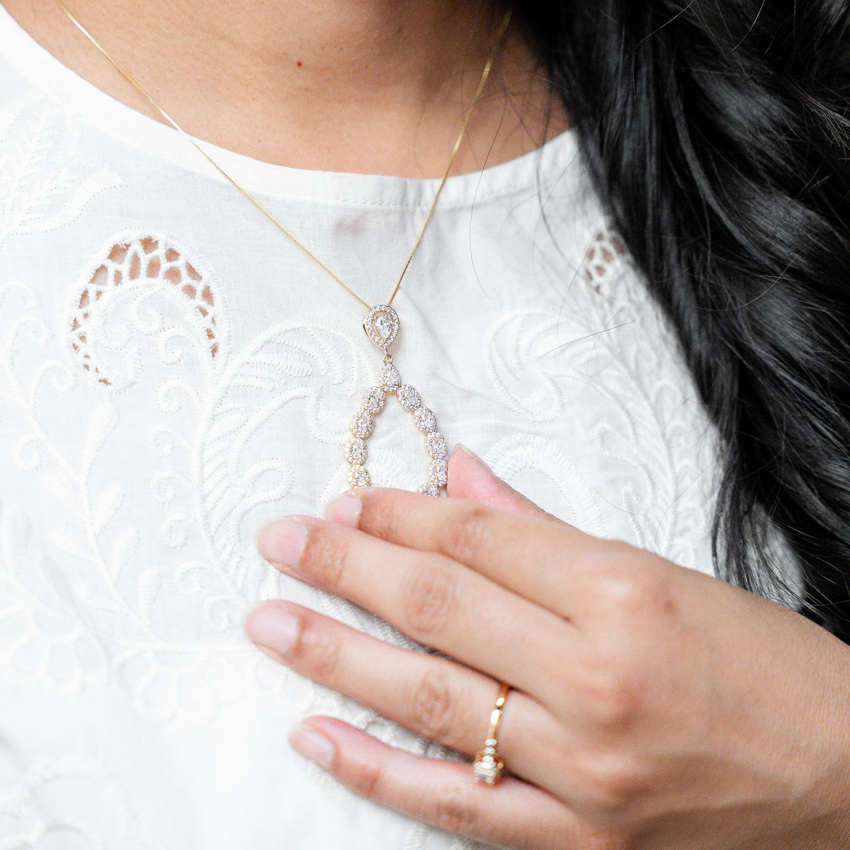 I Shine Bright Zirconia Drop Necklace - HARMA