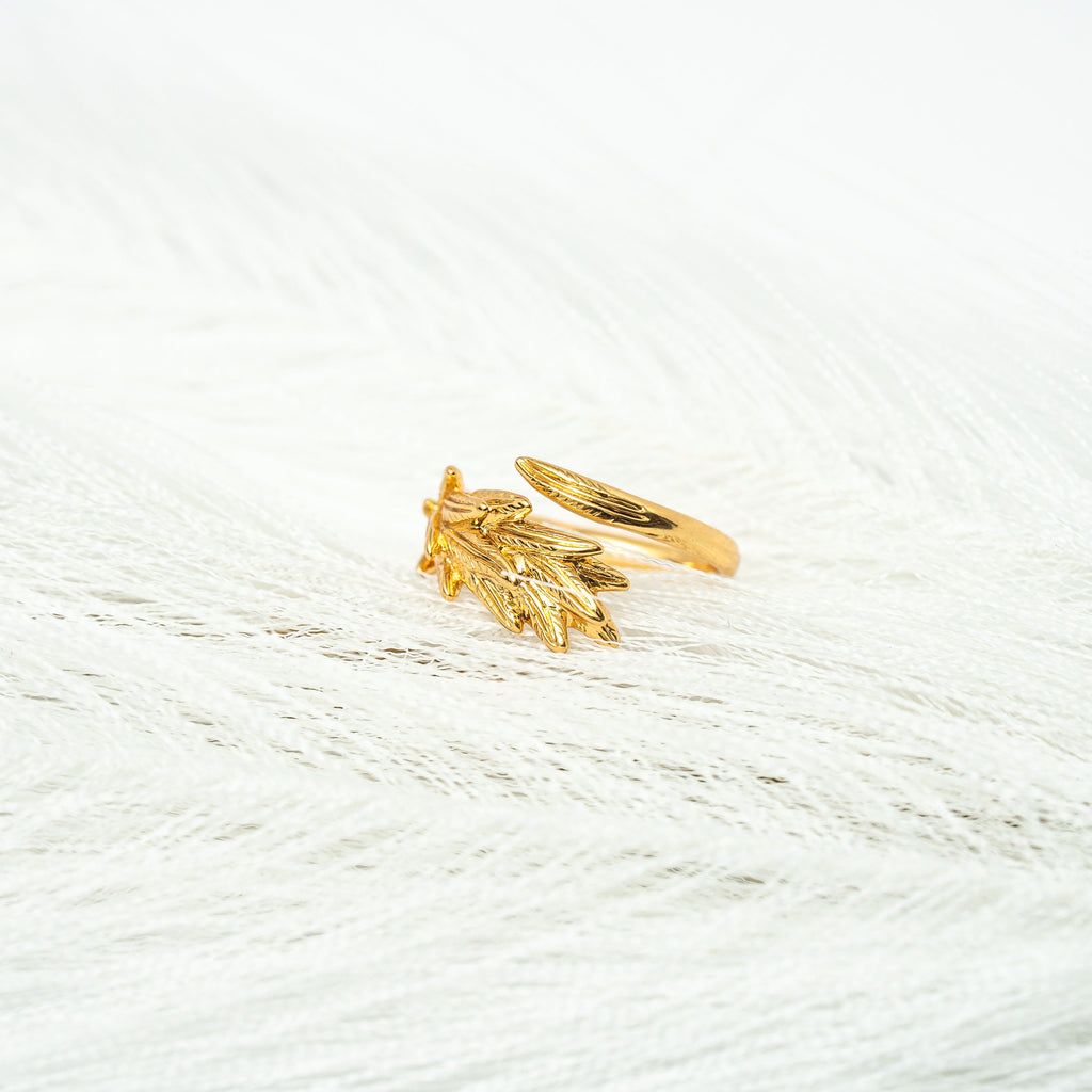 Feathered Hope Gold Ring - HARMA
