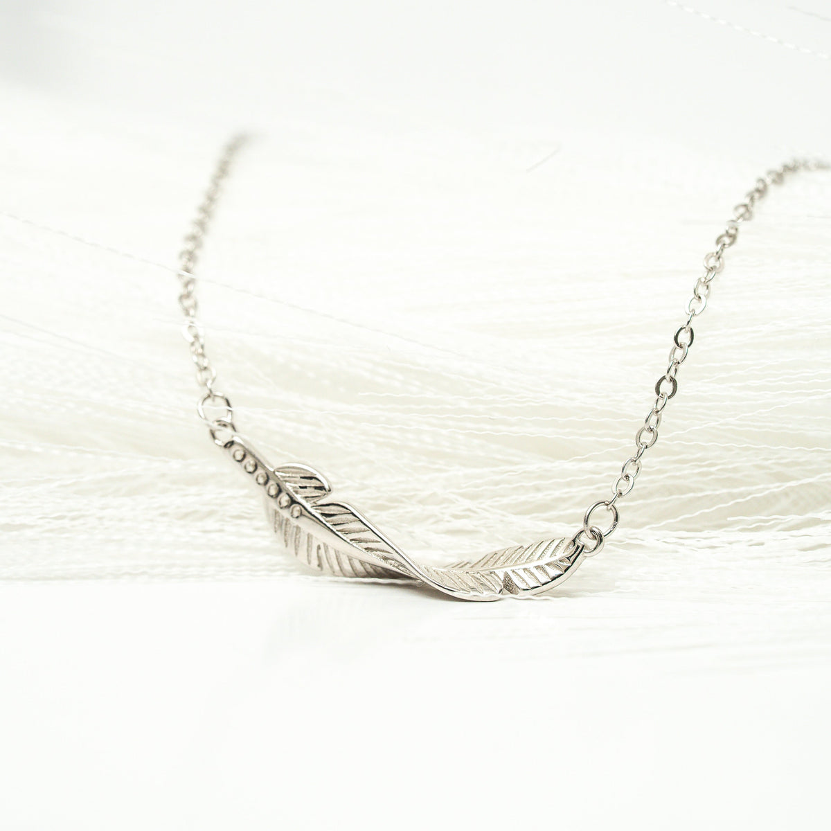 I Am Light as a Feather Sterling Silver Necklace - HARMA