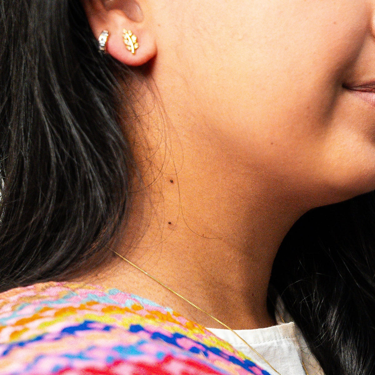 Rise Olive Branch Sparkle Studs - HARMA
