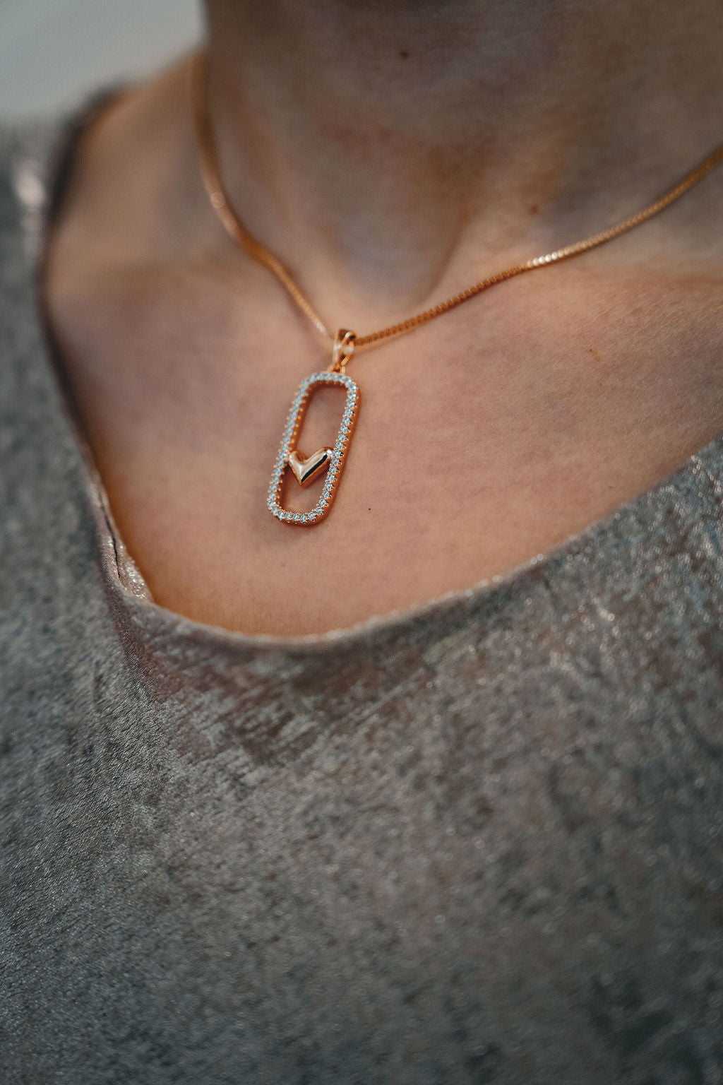 Selfless Love Heart Zirconia Necklace - HARMA