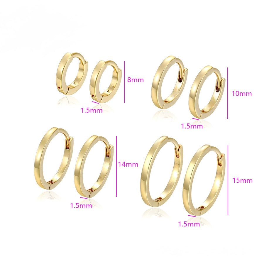 Harma Essential 14K Minimal Hoop Earrings - HARMA