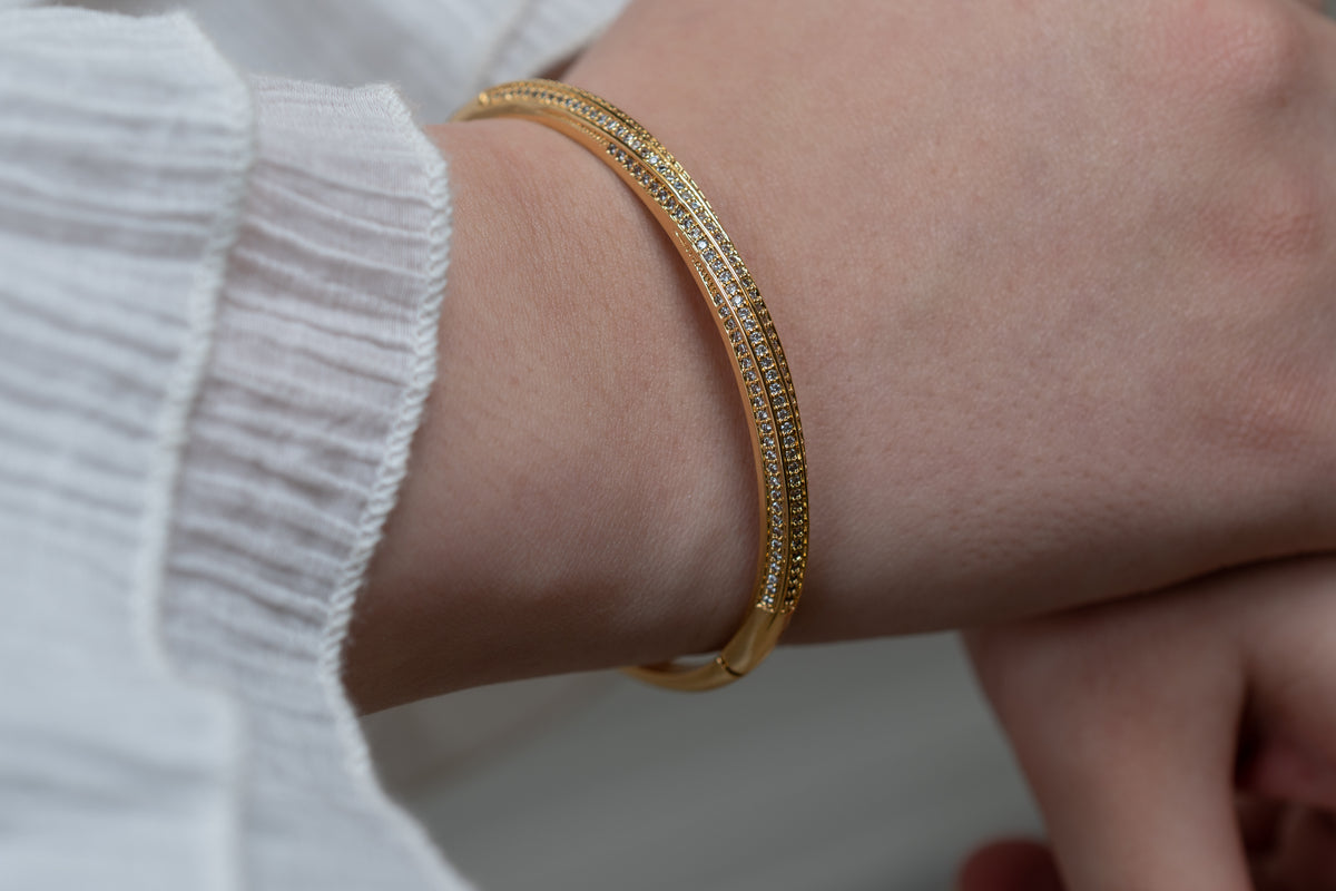 Beyond the Horizon Zirconia Bangle Bracelet - HARMA