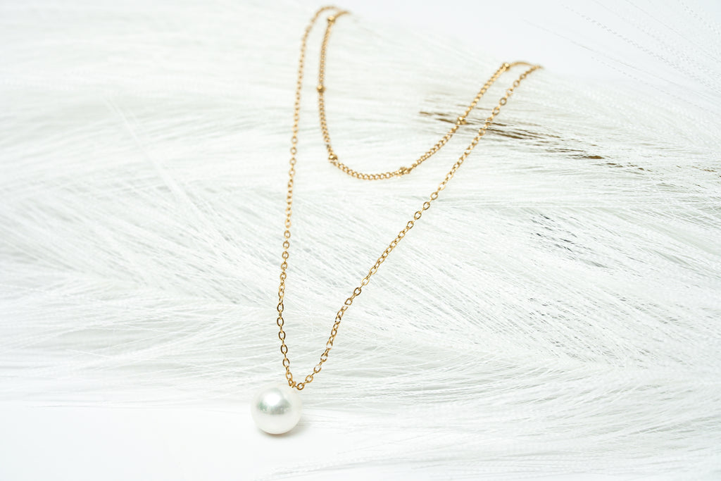 Fresh Start Pearl Double Chain Necklace - HARMA