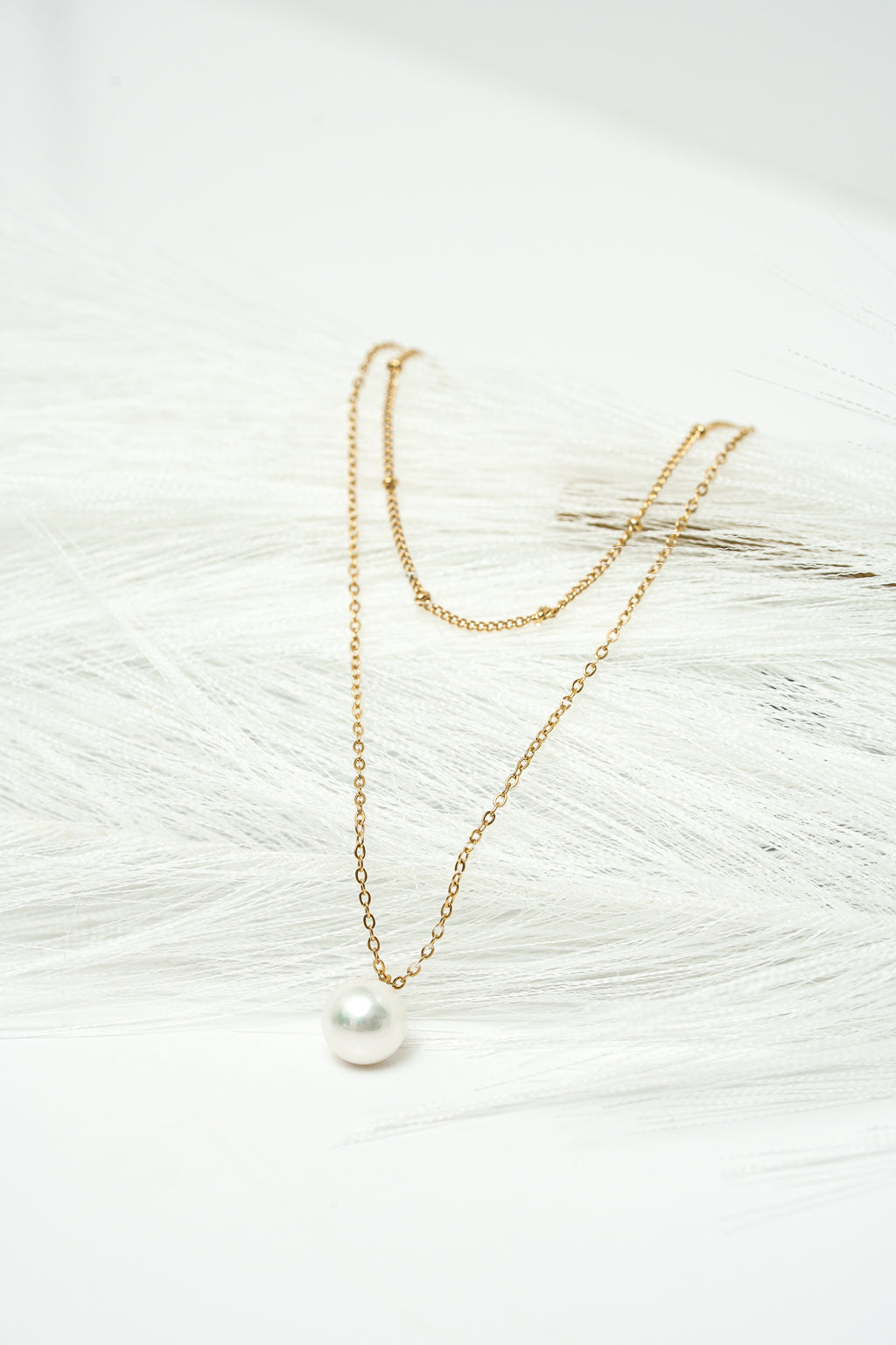 Fresh Start Pearl Double Chain Necklace - HARMA