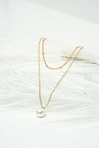 Fresh Start Pearl Double Chain Necklace - HARMA