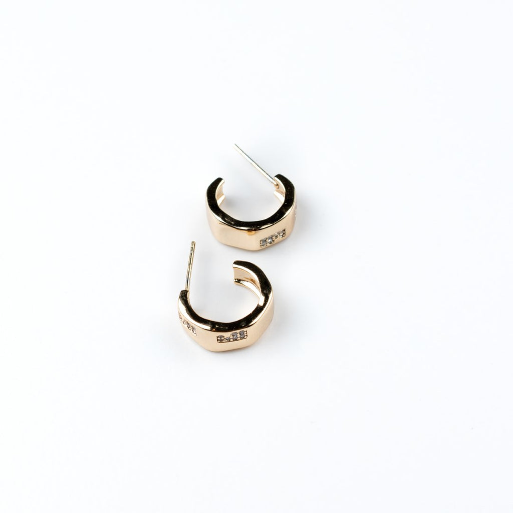 Chunky Hexagon Stud Earrings - HARMA