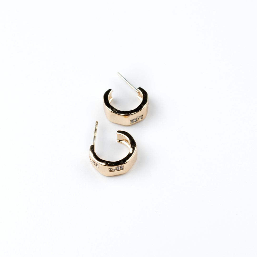Chunky Hexagon Stud Earrings - HARMA