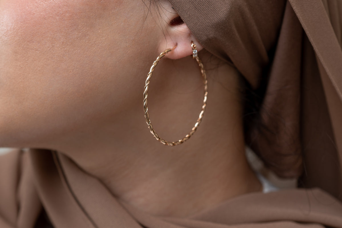 Harma Essential Twist Garland Hoop Earrings - HARMA