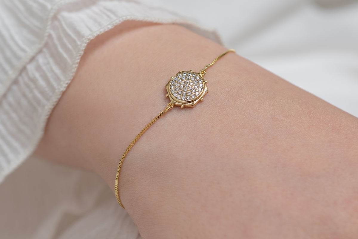 True North Hexagon Zirconia Bracelet - HARMA