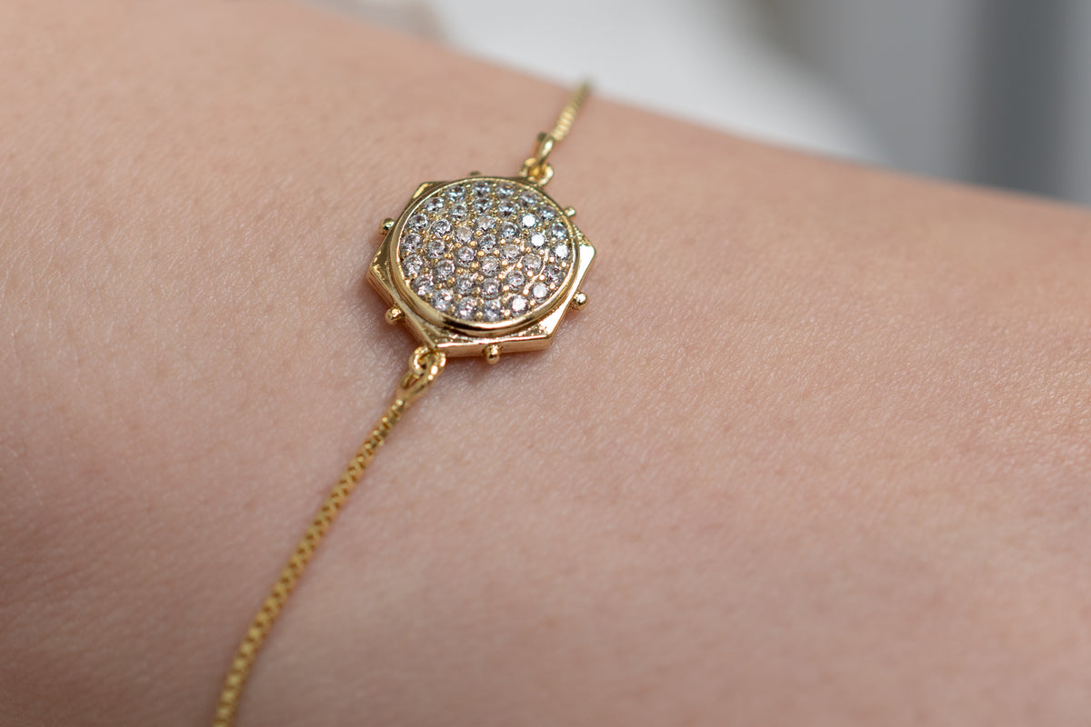 True North Hexagon Zirconia Bracelet - HARMA
