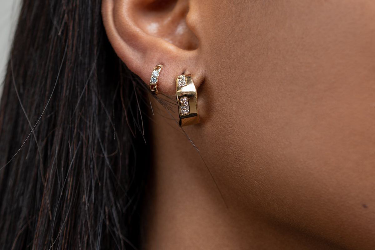 Chunky Hexagon Stud Earrings - HARMA