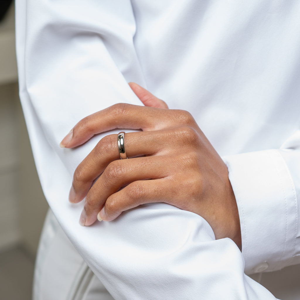 Harma Essentials Minimalist Silver Band Ring - HARMA