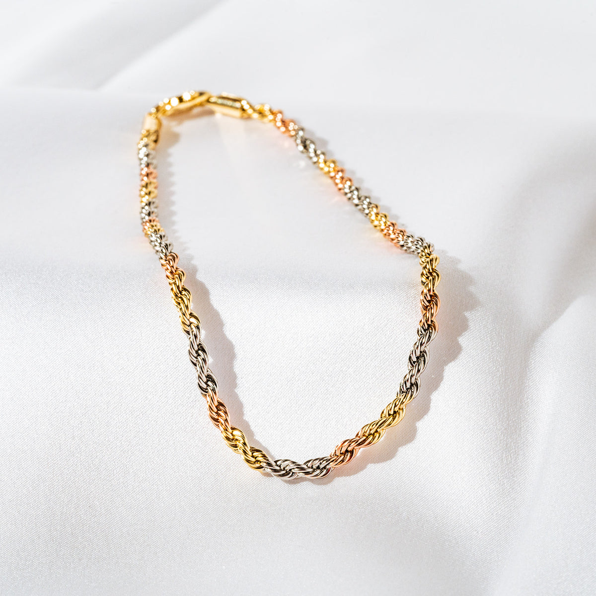 Harma Essential Tri-tone Rope Chain Anklet - HARMA