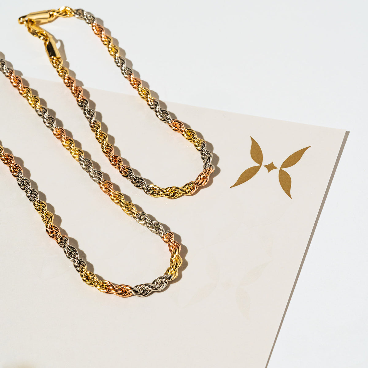 Harma Essential Tri-tone Rope Chain Anklet - HARMA