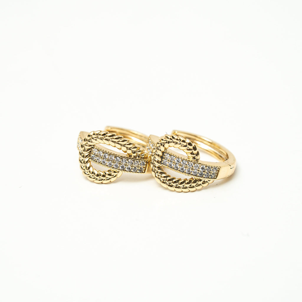 I Am at Peace Vine Hoop Earrings - HARMA