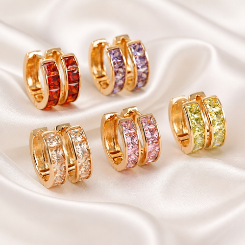 18K Gold Plated Aurora Radiance Hoop Earrings - HARMA