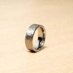 Men Hammered Silver Tungsten Carbide Ring - HARMA
