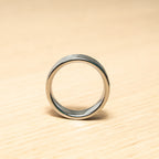 Men Hammered Silver Tungsten Carbide Ring - HARMA