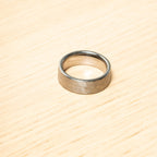 Men Hammered Silver Tungsten Carbide Ring - HARMA