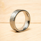 Men Hammered Silver Tungsten Carbide Ring - HARMA