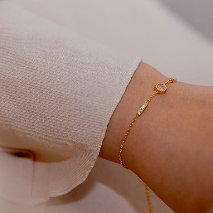 I Am Healing PINK Zirconia Bracelet - HARMA