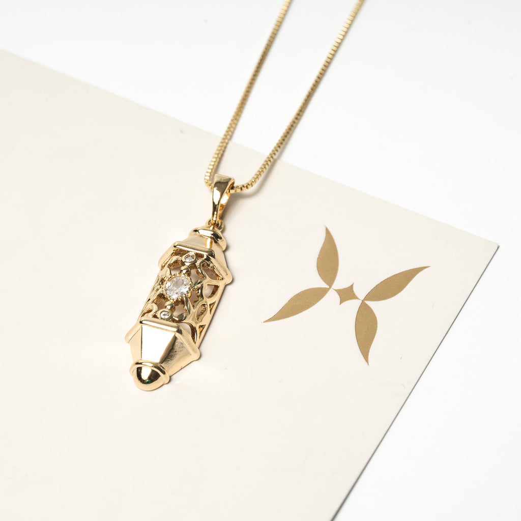 Luminous Noor Lantern Necklace Set - HARMA