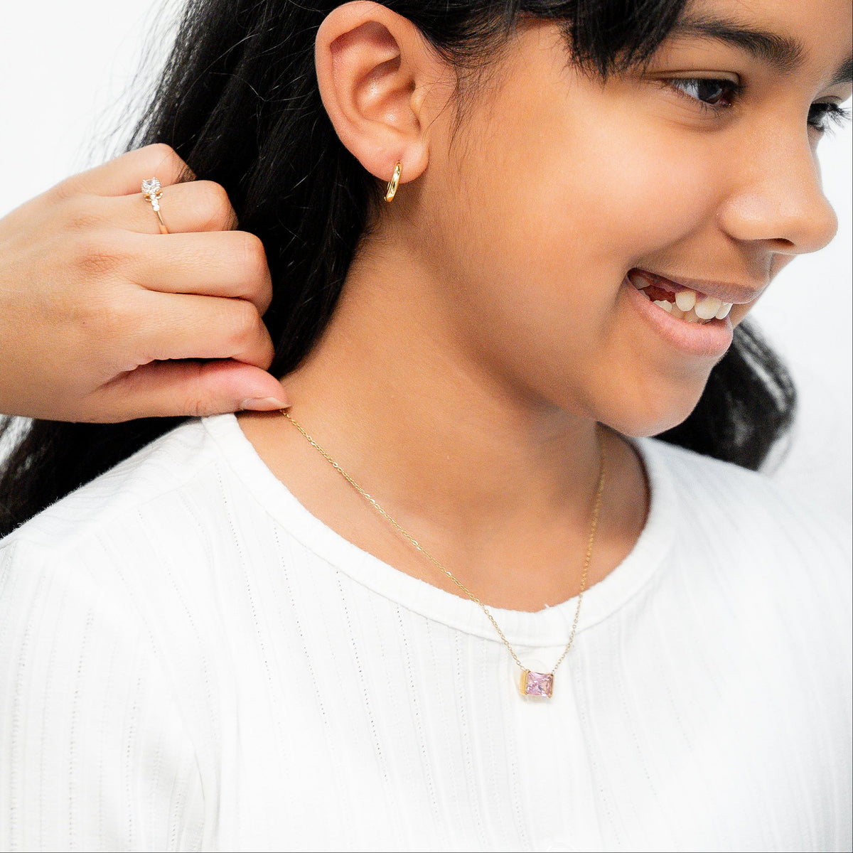 I Am Centered PINK Zirconia Necklace - HARMA