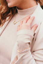 Humble Pearl Crescent Necklace - HARMA