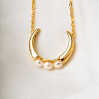 Humble Pearl Crescent Necklace - HARMA