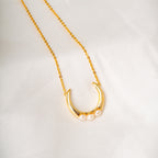 Humble Pearl Crescent Necklace - HARMA