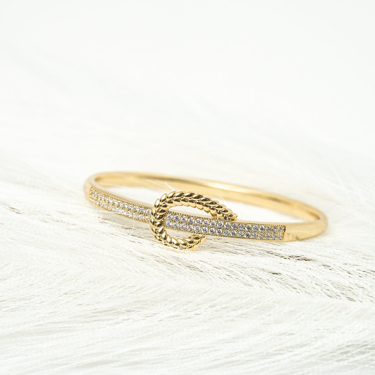 I Am at Peace Vine Hoop Bangle Bracelet - HARMA