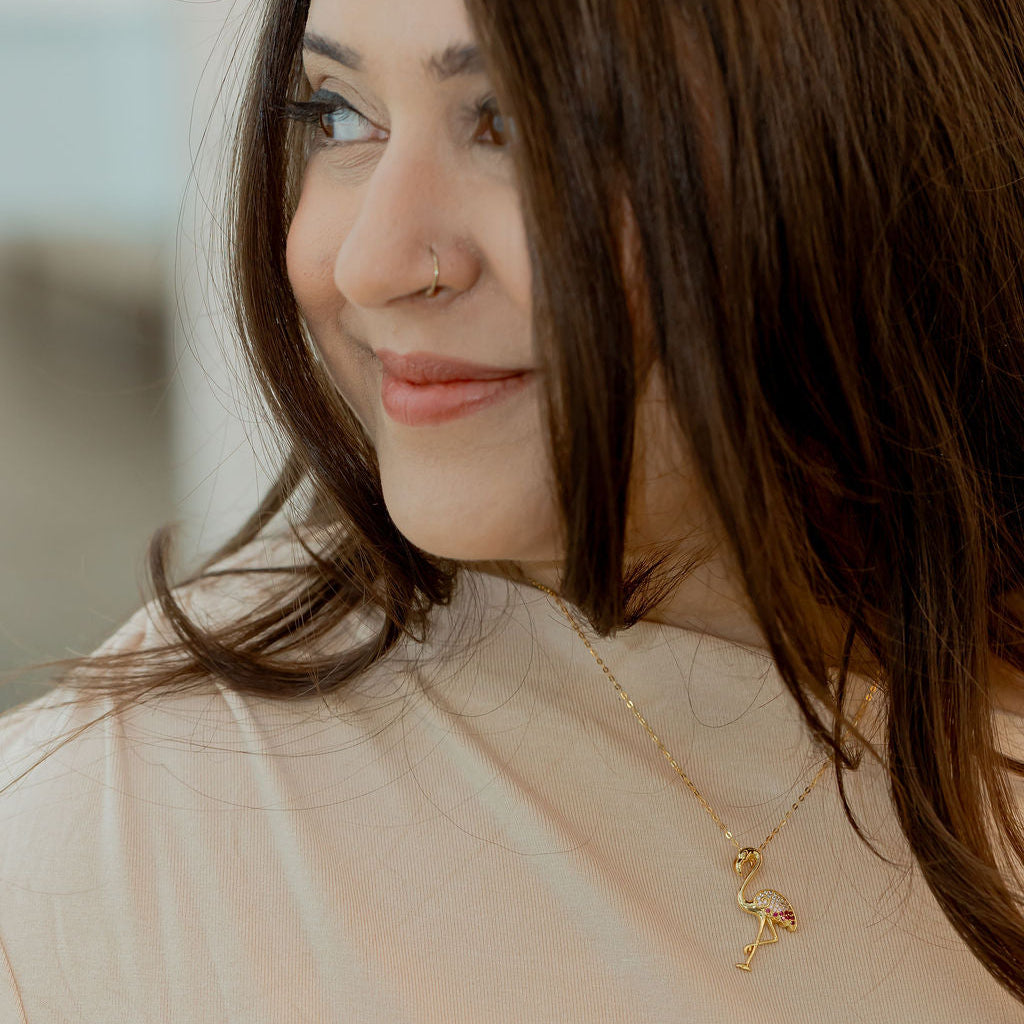I Am Becoming PINK Again Flamingo Necklace - HARMA