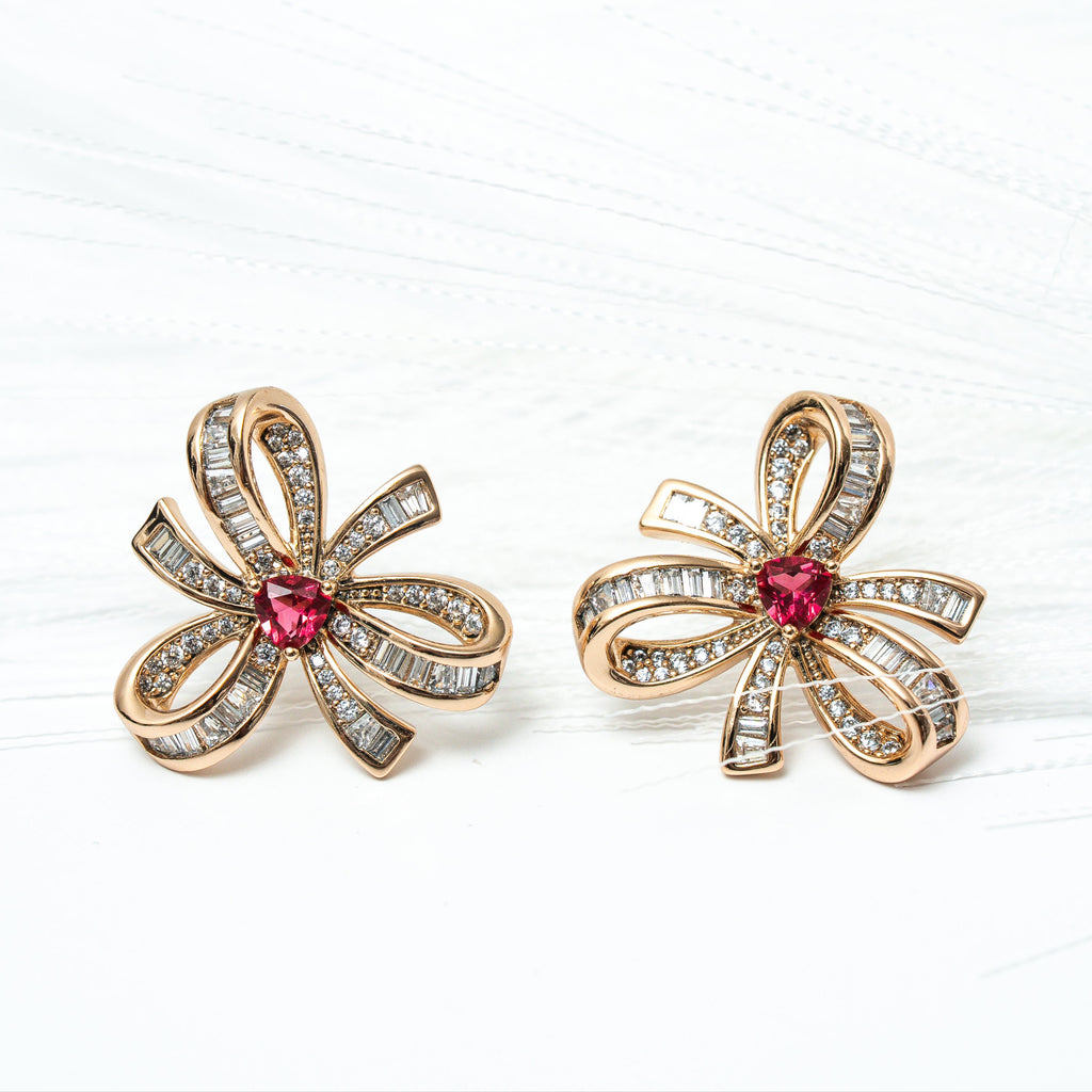 I Am Radiant Bow Stud Earrings - HARMA