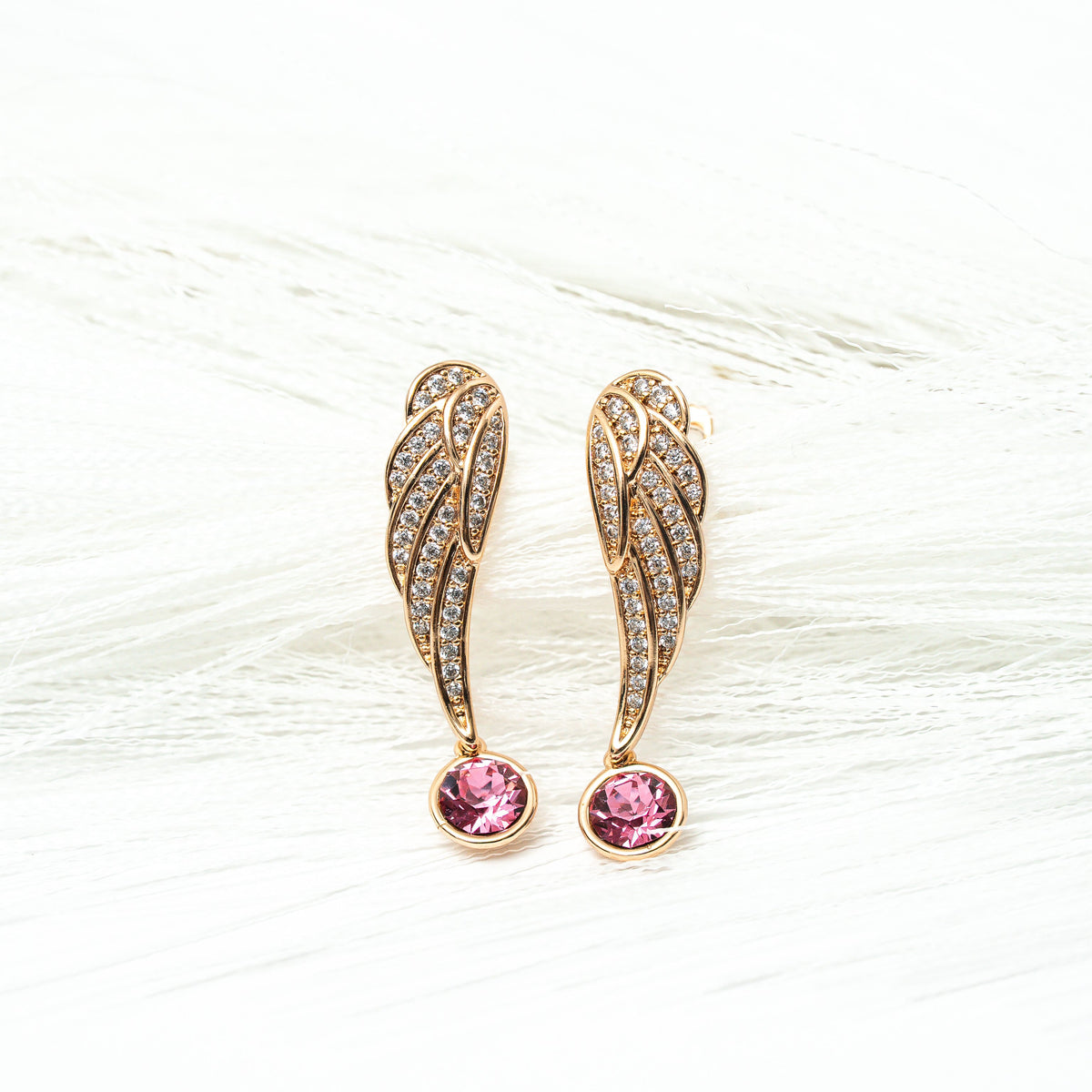 Rise Again Crystal Wings Earrings - HARMA