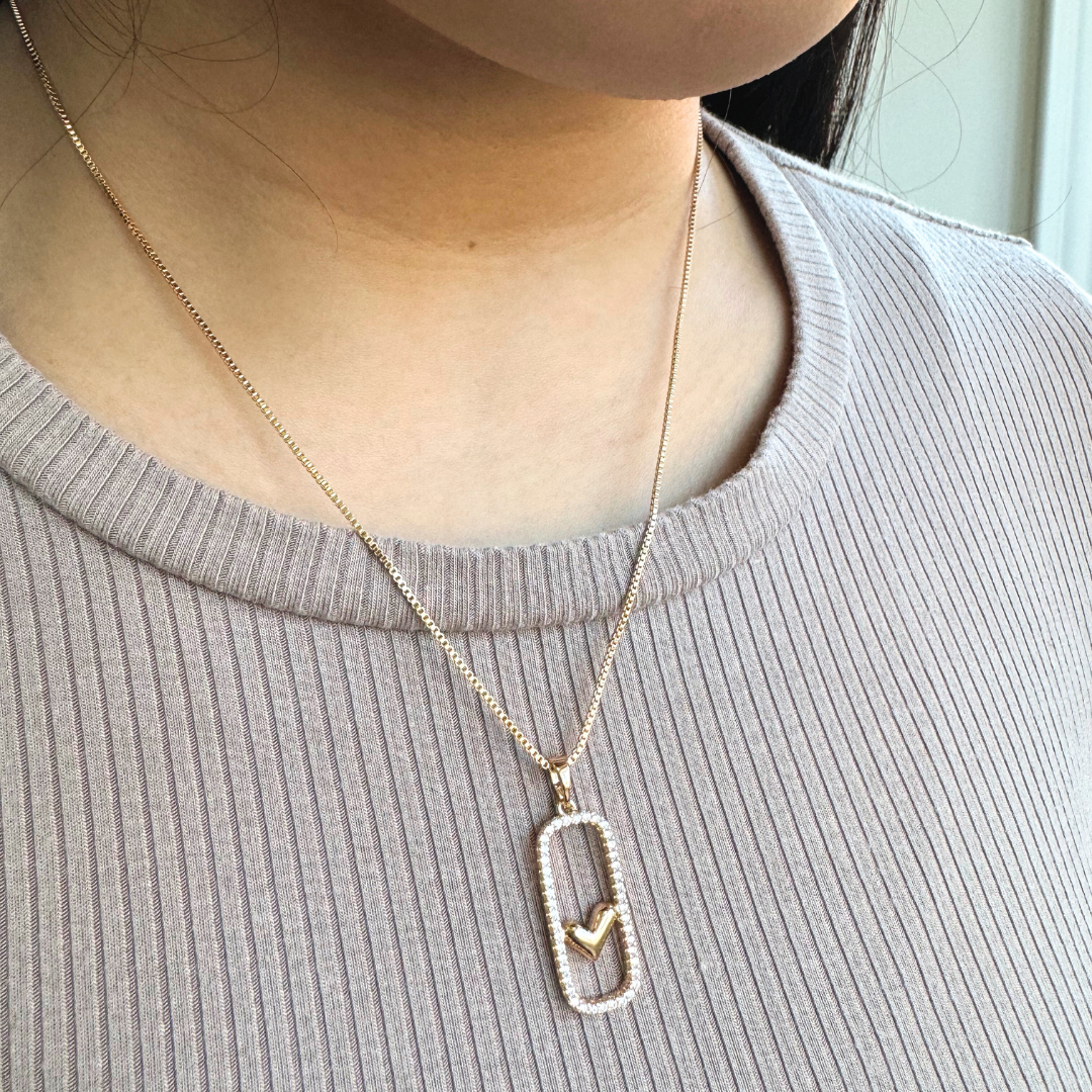 Selfless Love Heart Zirconia Necklace - HARMA
