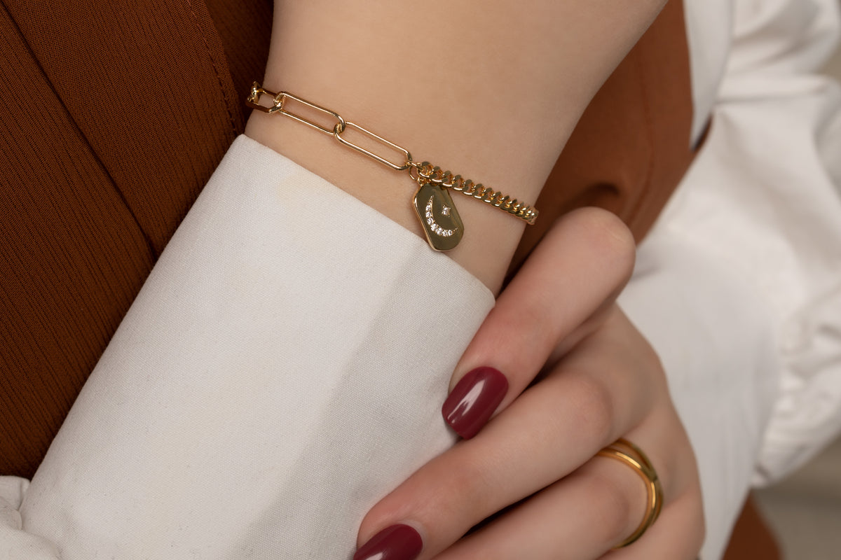 Divine Moon and Star Link Bracelet - HARMA