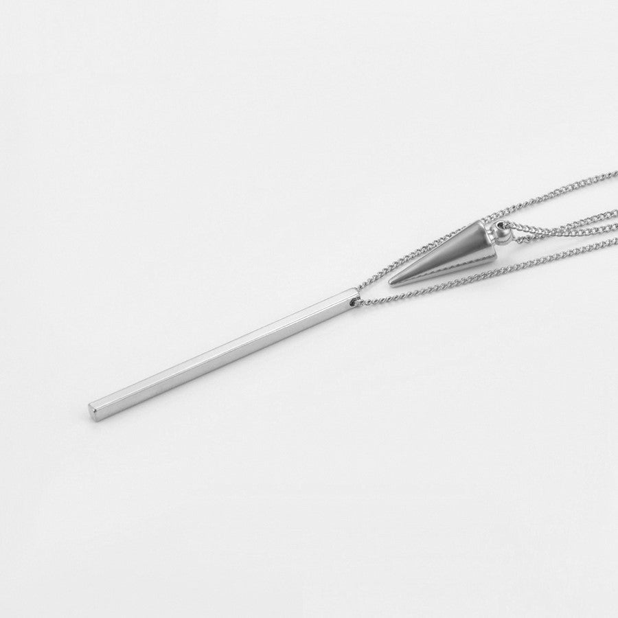Glorious Bar and Spike Double Necklace - HARMA